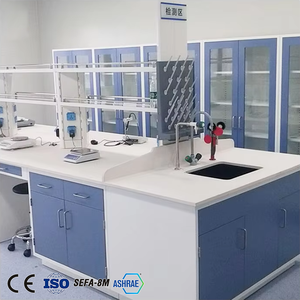 Table de travail de laboratoire table de laboratoire centrale en acier inoxydable pour laboratoire universitaire - Product Image 5