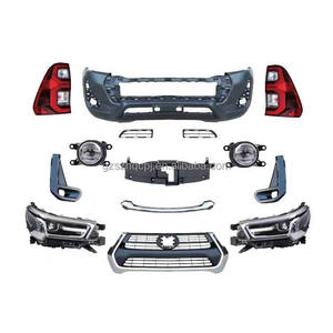 Kit Completo de Conversión de Carrocería Frontal para Toyota Hilux 16-20, Actualización al Estilo Revo 2021 - Incluye Parachoques Delantero, Faros Delanteros - Product Image 1