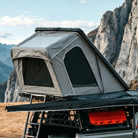 Tente de toit rigide triangulaire en aluminium pour 2 personnes, camping en plein air, SUV 4x4, OEM ODM RTT