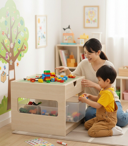 Table de construction en bois Montessori pour la maternelle, la garderie, les tout-petits, les enfants, les enfants, pour étudier ou dessiner, meubles - Product Image 4