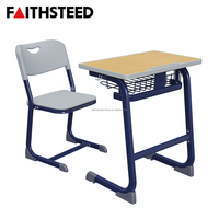 Ensemble table et chaise empilables robustes pour salle de classe, mobilier scolaire durable, bureau d'étude à structure robuste, fournitures éducatives en gros