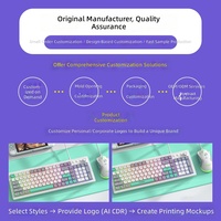 Clavier à membrane K94 sans fil double mode avec boutons rotatifs, design élégant bicolore, rétroéclairé, étanche pour PC et ordinateurs portables, transfrontalier