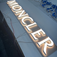 Recommander un panneau LED personnalisé en acrylique blanc avec lettres éclairées par rétroéclairage pour vitrine