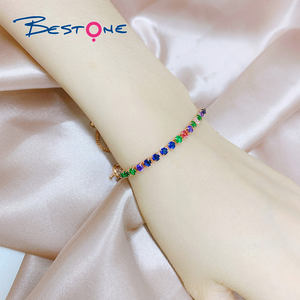 Hot Selling New High Quality Adjustable Zircon Copper <b>Bracelet</b> <b>for</b> <b>Women</b> Trendy Fashion Colorful <b>Crystal</b> Chain - Product Image 3