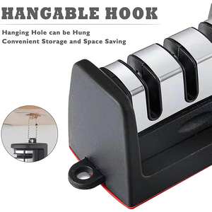 Manual Suction Base Knife <b>Sharpener</b> 4 Stages Durable Tungsten Steel & Ceramic Stone Eco-Friendly Kitchen Polishing <b>Tool</b> - Product Image 5