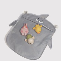 Nouveau sac en filet pour salle de bain avec ventouses, pour jouets de bain, panier pour enfants, formes d'animaux de dessin animé, filet de rangement en tissu pour sable