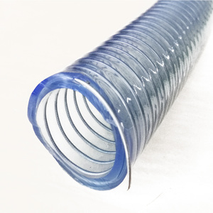 China factory Chemical Liquids Transparent 3 inch PVC Spiral Steel Wire Reinforced Hose High Strength Vacuum Suction Hose