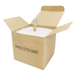 สำลีก้านไม้ไผ่แบบกำหนดเองพร้อมโลโก้ OEM สำหรับทำความสะอาดหู - Product Image 1