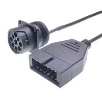 Câble adaptateur de diagnostic automobile 12 broches vers OBD OBD2 OBDII J1939 9 broches DLC 16 broches pour GM Daewoo