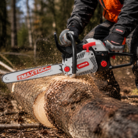 Tronçonneuse à essence TMAXTOOL 58CC avec poignée supérieure, guide-chaîne de 18/20 pouces, démarrage manuel, CE, tronçonneuse portable