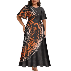 Oultasi للنساء بولينيزية قبلية ساموان تابا طباعة زهور مخصصة ساموان بولتاسي - Product Image 5