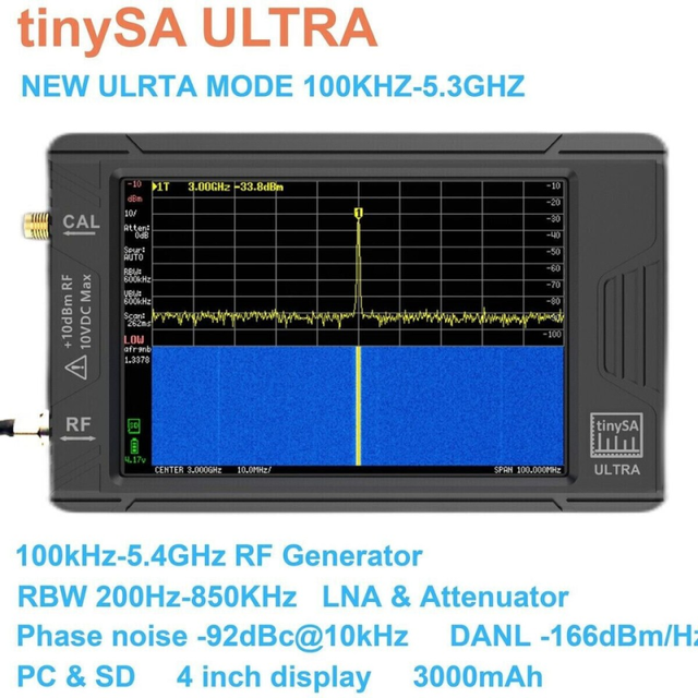 Plc New ULTRA 100k-5.3GHz RF Signal Generator Handheld Tiny Analyzer os67 Bulk Supply
