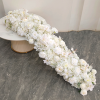Chemin de table de mariage, centre de table, guirlande, support, fleurs artificielles pour la décoration