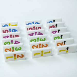 Vente en gros de dominos en acrylique vierges-D6 Carreaux de jeu numérotés pour projets personnalisés Surface vierge pour la conception de bricolage - Product Image 4