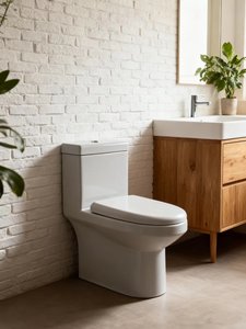 Nouvelle conception de toilette monobloc en céramique / <span class=keywords><strong>WC</strong></span> / <span class=keywords><strong>WC</strong></span> à double chasse avec <span class=keywords><strong>abattant</strong></span> à fermeture douce et hauteur confortable pour la maison et l'hôtel - Product Image 3