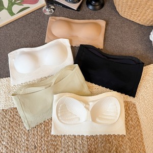 2706 # Sutiã Tomara que Caia com Renda e Costas Bonitas para Mulheres, Sutiã de Um Ombro Só com Bojo, Camada Base com Almofadas no Peito, Top Tubo Antiexposição - Product Image 4