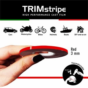 Strisce adesive a strisce rosse per auto 3mm X 10m per attrezzature per la riparazione del corpo - Product Image 1