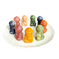 Ornement Bouddha en Cristal Feng Shui Naturel Vérifié pour la Guérison, avec Longstamina, Idéal pour les Cadeaux d'Halloween
