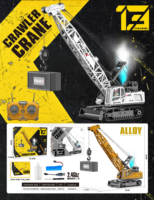 AiJH 13 CH Modèle de camion excavateur électrique télécommandé, jouet, véhicule d'ingénierie en alliage, modèle de grue électrique télécommandée en métal