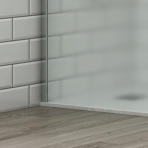 Kamalu KS2800CS 70cm cabina doccia con vetro satinato e staffa diagonale bagno schermo prodotto - Product Image 6