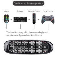 Giroscopio de seis ejes, batería recargable, LED retroiluminado, 2,4 GHz, usb, air fly, miniteclado, control remoto, ratón de aire C120
