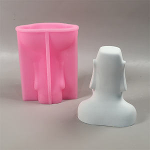 Moules de coulée en résine faits à la main pour bricolage ornements décoratifs Ins Style Silicone Moai statue moules W0549 - Product Image 2