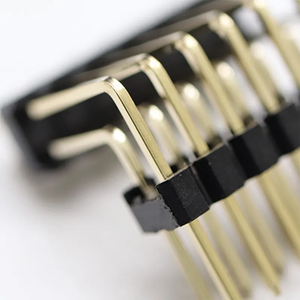 Mẫu miễn phí kết nối 2.54 mét Pitch 1-40pin chiều cao 1.5 1.7 2.54 3.0 Mét kép Hàng PCB kết nối kép hàng Góc bên phải pin tiêu đề - Product Image 4