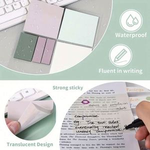 Juego de 610 Notas Adhesivas de PET, Marcadores de Página Transparentes y Notas de Anotación con Diseño Estético, Material Escolar - Product Image 4