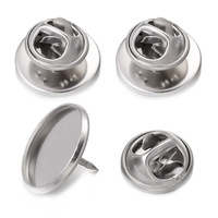 Composants pour la fabrication de bijoux DIY, base de broche en acier inoxydable, support de cabochon pour la fabrication de badges et de bijoux DIY