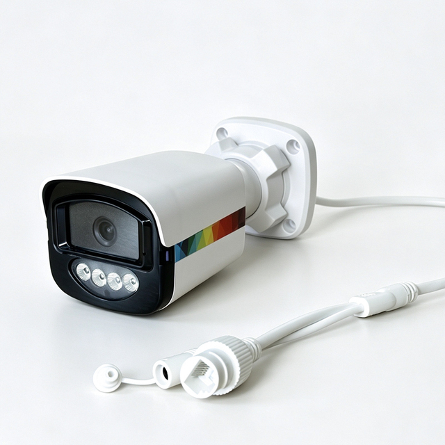 Best Selling Smart Dual Light or Warm Light POE AI 8MP 4K IP Bullet CCTV Camera