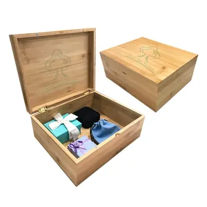 Boîte de rangement en bambou avec couvercle magnétique Boîte à souvenirs en bois pour le stockage et les bijoux Belle boîte en bois