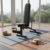 Banco de Pesas Ajustable y Plegable para Gimnasio en Casa, Banco de Entrenamiento para Levantamiento de Pesas y Fisicoculturismo