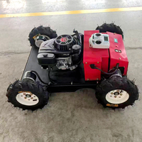 Tondeuses robotisées sur roues 360 °   Tondeuse robot automatique à braquage zéro, moteur puissant, télécommandée