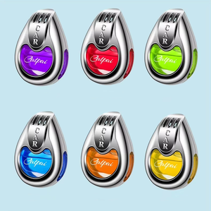 Wholesale Custom Logo <b>Car</b> Vent <b>Clip</b> Air Freshener 6 Scents Metal Shell <b>Car</b> Perfume Diffuser for Auto Interior - Product Image 1