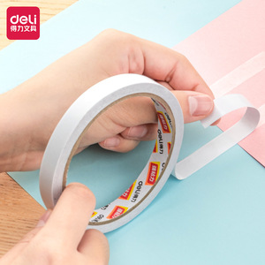 Deli Double-sided Adhesive Tape 12mmx10y 24 Rolls High Adhesion Cotton Paper Tape for Home Use - Product Image 2
