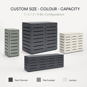 SEEYES Custom <b>Double</b> 240L Wheelie <b>Bin</b> Storage Galvanised Steel Outdoor Rubbish Enclosure Shed OEM Australia Wholesale - Product Image 4