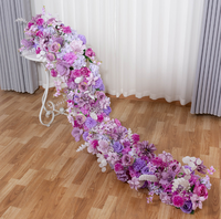Produits les plus vendus 2024 blanc rangée artificielle en gros fleur tour arc décoration de mariage salle décoration de table ornements
