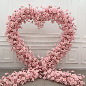 A04-200 a buon mercato 2m rosa rosa cuore arco Set di fiori decorazione festa di nozze arco fiore artificiale proposta di <span class=keywords><strong>sfondo</strong></span> - Product Image 1