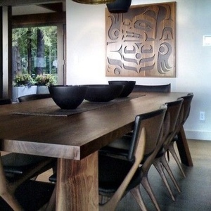 <span class=keywords><strong>Table</strong></span> basse de salle à manger de dalle de noyer sud-américain en bois massif brut naturel bon marché pour le salon dalle de noyer - Product Image 1