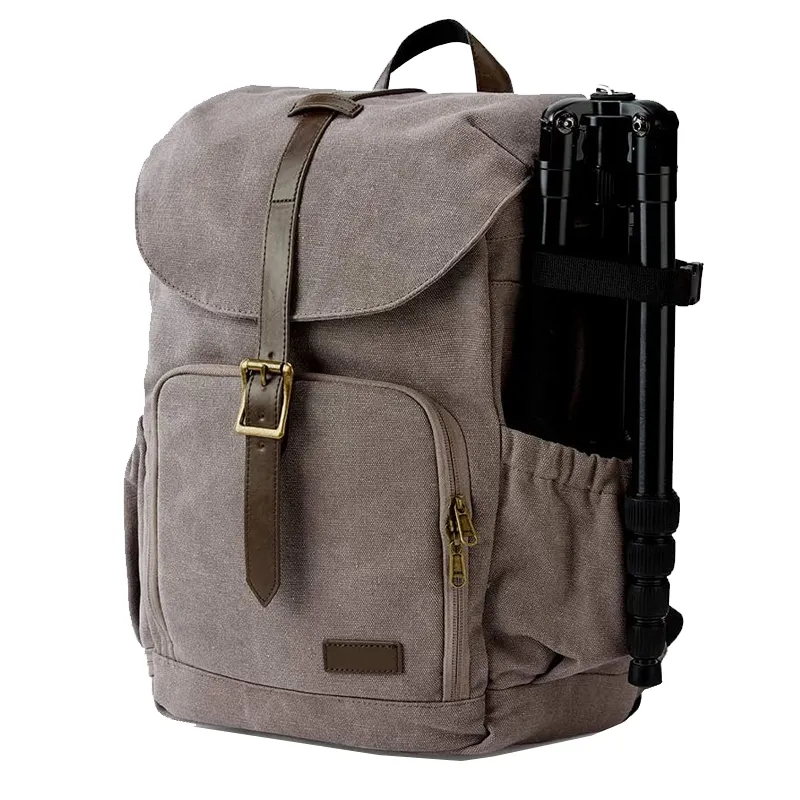 Water Resistant Canvas Camera Backpack Women Men Travel Laptop Camera Bag Dslr Back Pack