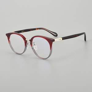 Nouveauté KS-<span class=keywords><strong>206</strong></span> Gentleman unisexe acétate ovale lunettes optiques noir tortue épaisse italie mode montures carrées en acétate - Product Image 5