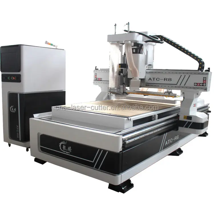 Nesting atc cnc milling router machine with auto feeding system for wood lathe mdf furniture doors