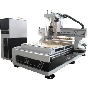 Satılık ev yapımı CNC ahşap işleme makinesi Router fiyat için iyi 3d doğrusal takım değiştirme atc cnc router