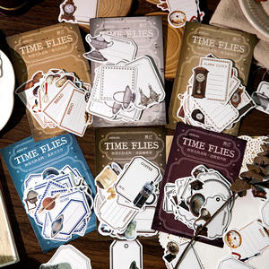 Paquete de pegatinas de papel, serie de tiempo de dedo Bala, cuaderno artístico Retro, bricolaje, Material de Base decorativo, 6 modelos, 30 Uds. - Product Image 2