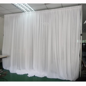 Telescopic white pipe and drape aluminum <b>backdrop</b> <b>stand</b> decoration for event party - Product Image 2