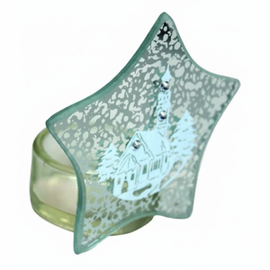 Portacandele in Vetro a Forma di Stella per Decorazioni Natalizie - Product Image 2