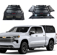 Capot de benne pliable en acier galvanisé et aluminium à 3 portes pour Chevrolet Silverado 1500, étanche, avec serrure, sans perçage