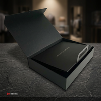 Caja de Regalo para Documentos, Estilo Carpeta, Negra, Biodegradable y Ecológica, Empaque de Presentación Elegante y Profesional