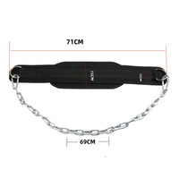 Ceinture de soutien lombaire rembourrée avec logo personnalisé et chaîne en acier pour tractions, squats et entraînement de musculation en salle de sport – Vente en gros