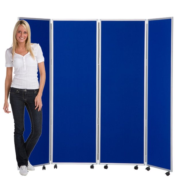 Jiangsu Supplier Folding Screen Divider Floor Display with Message Board Function Felt Material